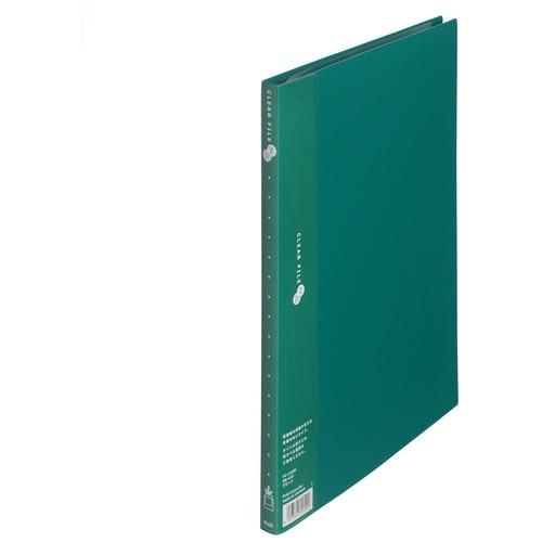 プラス PLUS クリアファイル スーパーエコノミー A4-S 20ポケット グリーン 88-423 1冊(ご注文単位1冊)【直送品】