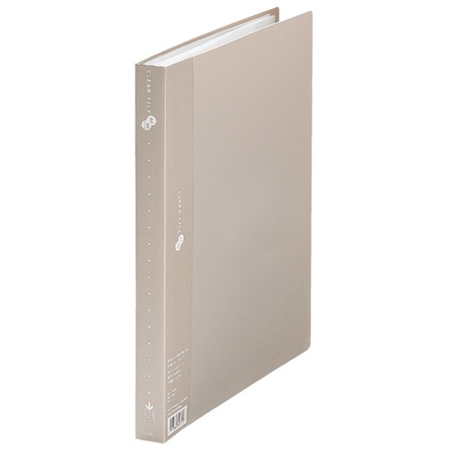 プラス PLUS ファイル クリアファイル スーパーエコノミー A4縦 40ポケット 88-430 グレー 1セット(ご注文単位1セット)【直送品】