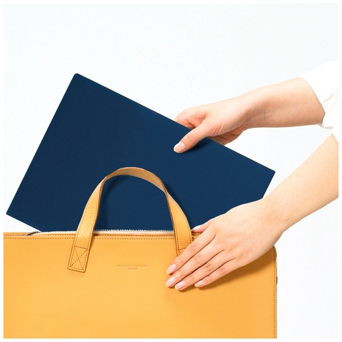 プラス PLUS 2WAYホルダー(A3、A4サイズ対応)FL-116CH ブルー 88-741 1冊（ご注文単位1冊）【直送品】