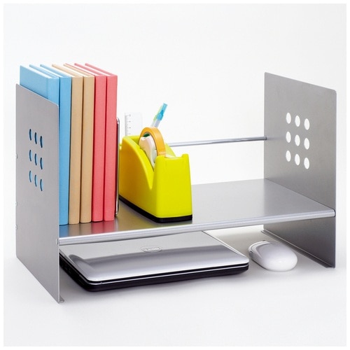 プラス PLUS 机上台 ブックスタンド H型 間口45cm シルバー 89-273 1台(ご注文単位1台)【直送品】