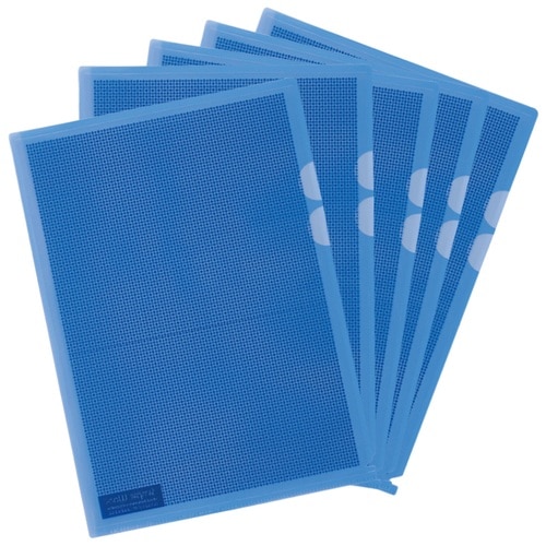 プラス PLUS カモフラージュホルダー A4 5枚パック FL-127CH-5P ブルー 89-421 1セット(ご注文単位1セット)【直送品】