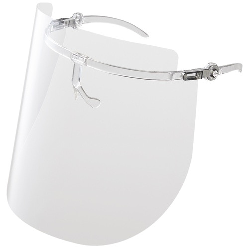 プラス PLUS フェイスシールド メガネタイプ フェイスシールド フレーム1個+シールド3枚 89-471 FG-030F 1袋(ご注文単位1袋)【直送品】