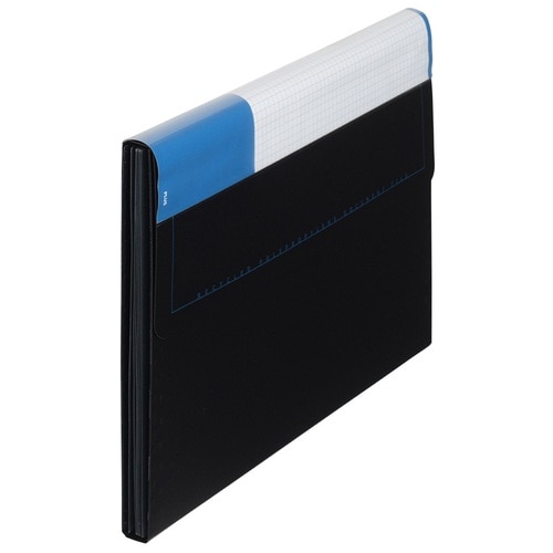 プラス PLUS ドキュメントファイル 再生PP A4 6ポケット 背幅22mm 92-136 ブルー 1冊（ご注文単位1冊）【直送品】