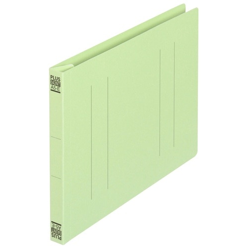 プラス PLUS フラットファイル縦罫A5E No.042NT R 10冊 グリーン 1袋(ご注文単位1袋)【直送品】