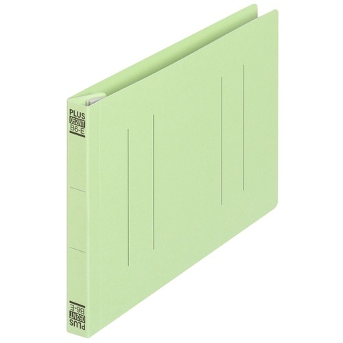 プラス PLUS フラットファイル縦罫B6E No.052NT R 10冊 グリーン 1袋(ご注文単位1袋)【直送品】