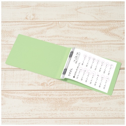 プラス PLUS フラットファイル縦罫B6E No.052NT R 10冊 グリーン 1袋（ご注文単位1袋）【直送品】