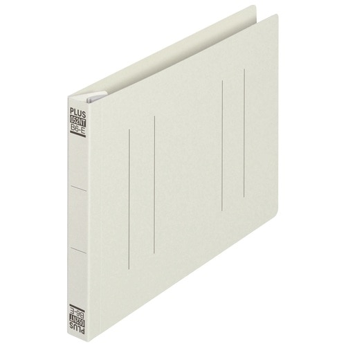 プラス PLUS フラットファイル縦罫B6E No.052NT Y 10冊 グレー 1袋(ご注文単位1袋)【直送品】