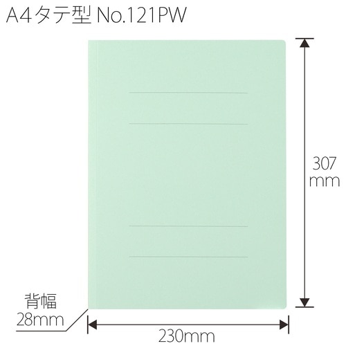 プラス PLUS PPフラットファイルA4S厚綴No.121PW BL 1冊 ブルー 1冊（ご注文単位1冊）【直送品】