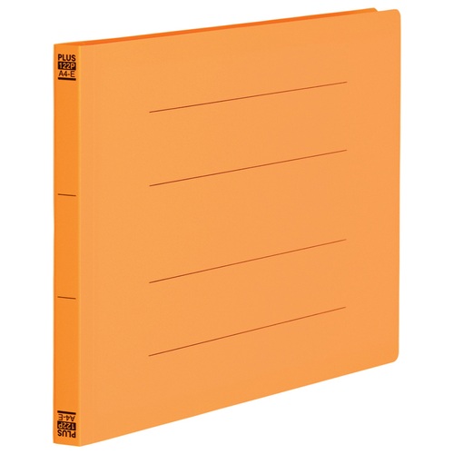 プラス PLUS PPフラットファイルA4E No.122P 1冊 オレンジ 1冊（ご注文単位1冊）【直送品】