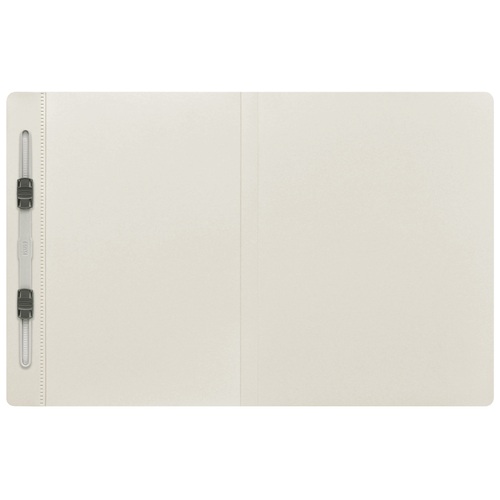 プラス PLUS PPフラットファイルB4 2折 No.135FP Y 1冊 グレー 1袋(ご注文単位1袋)【直送品】