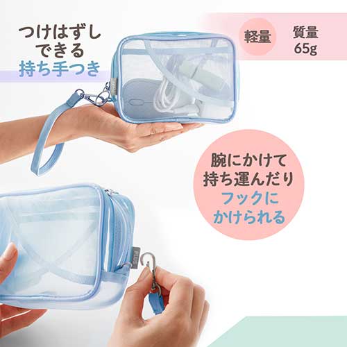 プラス PLUS Pasty ガジェットポーチ BL 1個（ご注文単位1個）【直送品】