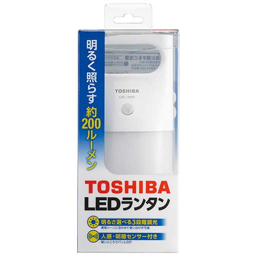 東芝 センサー付きLEDランタン LKL-3000(W) 1台(ご注文単位1台)【直送品】
