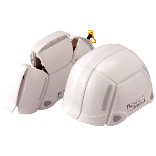 トーヨーセフティー 折りたたみヘルメットNo.100 ホワイト 1個（ご注文単位1個）【直送品】