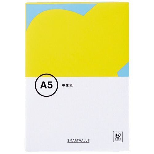 スマートバリュー コピーペーパー 中性紙 A5 A010J 500枚/冊(ご注文単位1冊)【直送品】