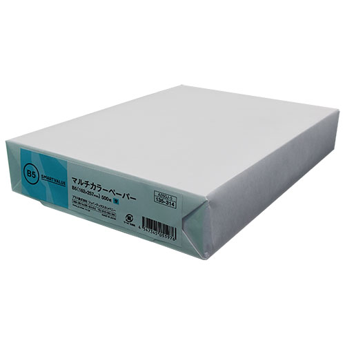 スマートバリュー カラーペーパーB5 空 A260J-5 500枚/冊（ご注文単位1冊）【直送品】