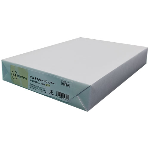 スマートバリュー カラーペーパーA4 レモン A262J-1 500枚/冊（ご注文単位1冊）【直送品】