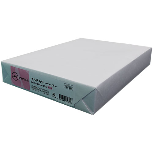 スマートバリュー カラーペーパーA4 さくら A262J-6 500枚/冊（ご注文単位1冊）【直送品】