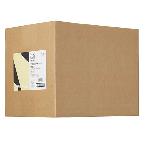 スマートバリュー カラーペーパー 特厚 A4 CREAM 1500枚 A281J-2 1箱（ご注文単位1箱）【直送品】