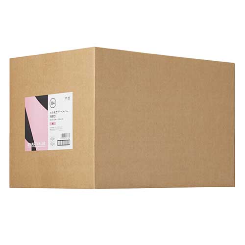 スマートバリュー カラーペーパー特厚口 B4 桃 1500枚 A283J-7 1箱（ご注文単位1箱）【直送品】