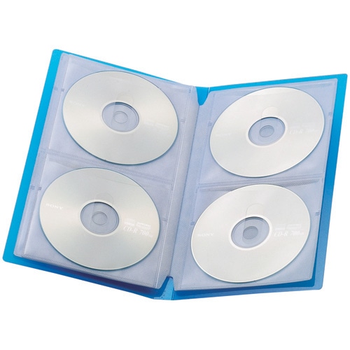 スマートバリュー CDファイル24枚収納 青 10冊 A410J-B-10 1箱（ご注文単位1箱）【直送品】