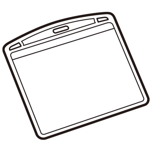 スマートバリュー 名札用替ケース パス名刺型横 100枚 B073J-10 1箱(ご注文単位1箱)【直送品】