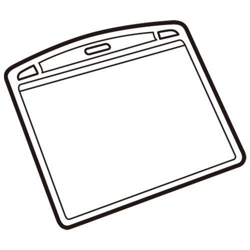 スマートバリュー 名札用替ケース パス特大横 100枚 B075J-10 1箱（ご注文単位1箱）【直送品】