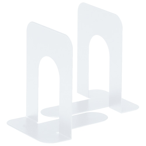 スマートバリュー ブックエンド M 白 1組(2個入) B167J-M-WH 1組（ご注文単位1組）【直送品】