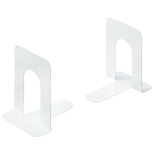 スマートバリュー ブックエンド L 白 1組(2個入) B168J-L-WH 1組（ご注文単位1組）【直送品】