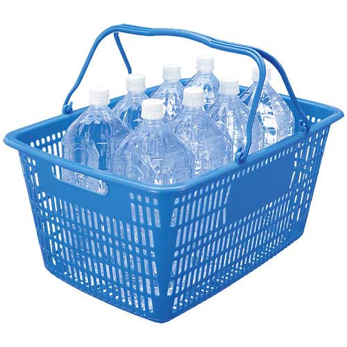 スマートバリュー ショップかご 30L 青 10個 B264J-BL 10 1箱（ご注文単位1箱）【直送品】