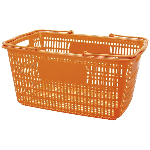スマートバリュー ショップかご 30L 橙 10個 B264J-OR10 1箱（ご注文単位1箱）【直送品】