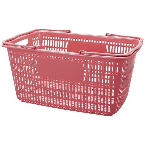 スマートバリュー ショップかご 30L ピンク B264J-PK 1個(ご注文単位1個)【直送品】