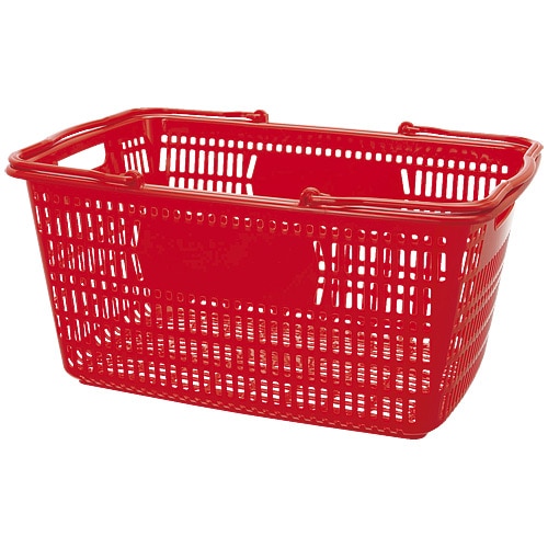 スマートバリュー ショップかご 30L 赤 B264J-RE 1個(ご注文単位1個)【直送品】