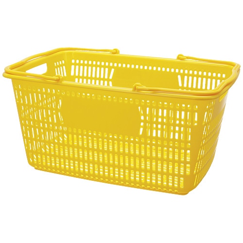 スマートバリュー ショップかご 30L 黄 B264J-YE 1個(ご注文単位1個)【直送品】