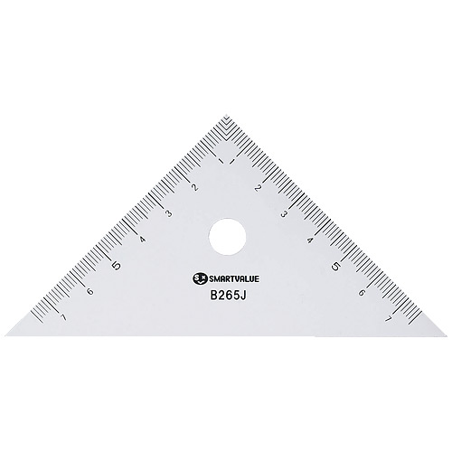 スマートバリュー 再生PET三角定規 B265J 1組（ご注文単位1組）【直送品】