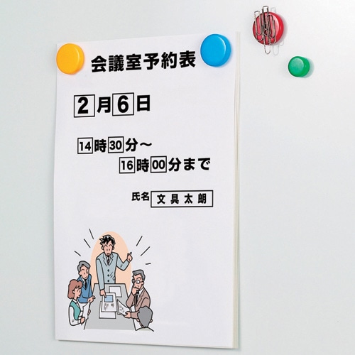 スマートバリュー 両面強力カラーマグネット 30mm 赤 B271J-R 1箱(ご注文単位1箱)【直送品】