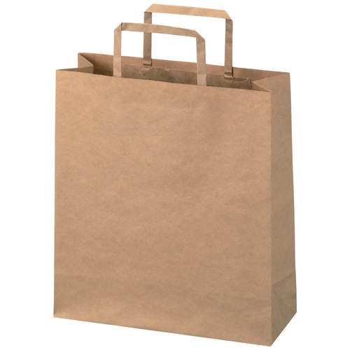 スマートバリュー 手提袋 平紐 茶 小 300枚 B291J-B6 1箱（ご注文単位1箱）【直送品】