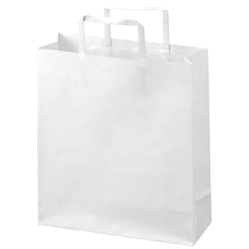 スマートバリュー 手提袋 平紐 白 小 300枚 B291J-W6 1箱（ご注文単位1箱）【直送品】