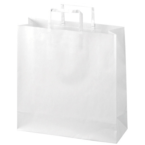 スマートバリュー 手提袋 平紐 白 中 300枚 B292J-W6 1箱（ご注文単位1箱）【直送品】