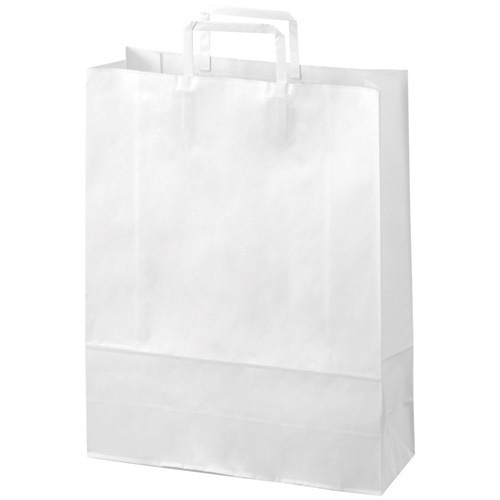 スマートバリュー 手提袋 平紐 白 大 300枚 B293J-W6 1箱（ご注文単位1箱）【直送品】