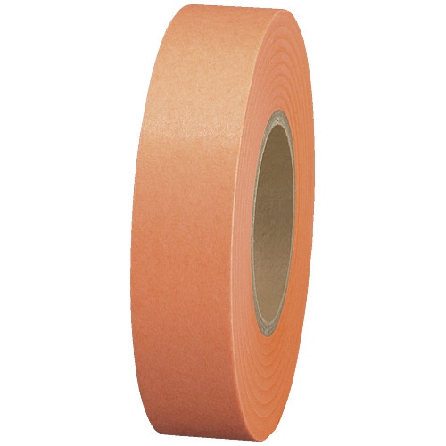 スマートバリュー 紙テープ 5巻入 橙 B322J-OR 1パック(ご注文単位1パック)【直送品】