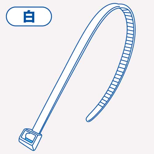 スマートバリュー 結束バンド 白 100本入 2.5*100 B327J 1パック(ご注文単位1パック)【直送品】
