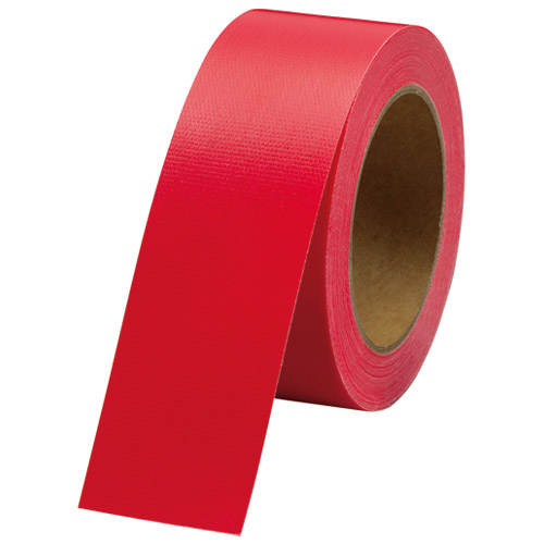 スマートバリュー カラー布テープ 赤 B340J-R 1巻（ご注文単位1巻）【直送品】