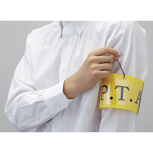 スマートバリュー 腕章 クリップ留 黄 B396J-CY 1枚（ご注文単位1枚）【直送品】