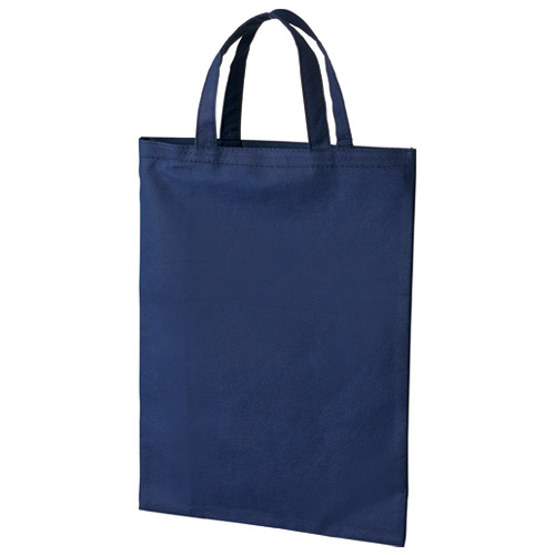 スマートバリュー 不織布手提げバッグ A4 マチ無 ブルー B452J-BL 1パック(ご注文単位1パック)【直送品】