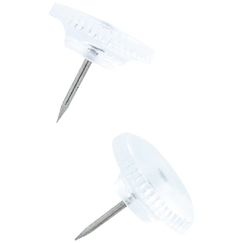 スマートバリュー プラ画びょう クリア 80本入 B509J 1箱(ご注文単位1箱)【直送品】