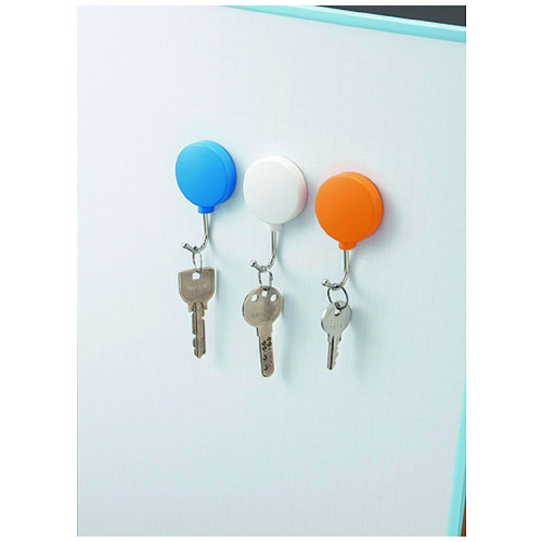 スマートバリュー マグネットフック ミニ 白 B512J-W 1個（ご注文単位1個）【直送品】