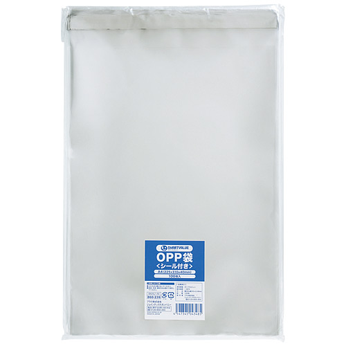 スマートバリュー OPP袋 (シール付) A4 100枚 B626J-A4 1パック（ご注文単位1パック）【直送品】