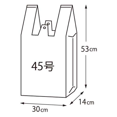 スマートバリュー レジ袋 45号 100枚 B945J 1パック（ご注文単位1パック）【直送品】