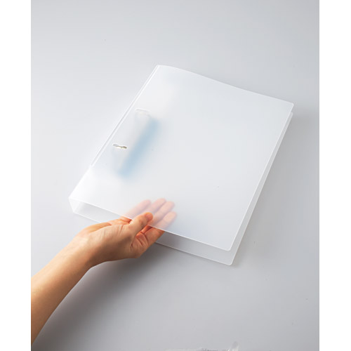 スマートバリュー 再生D型リングファイル A4S 透明 D013J-CL 1冊(ご注文単位1冊)【直送品】