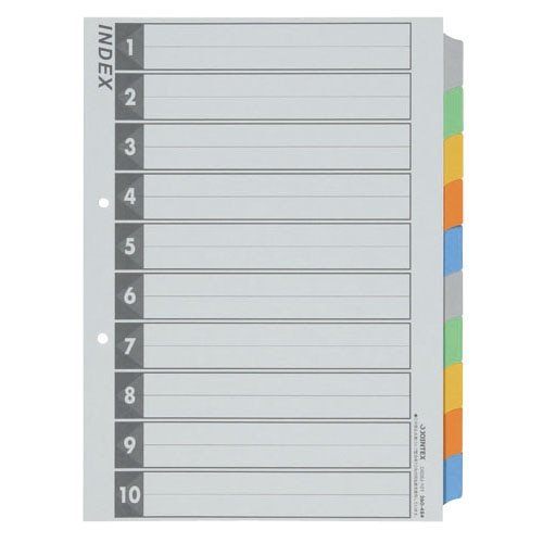 ジョインテックス インデックス A4S 5色10山 50組 D026J-10Y10 1箱（ご注文単位1箱）【直送品】